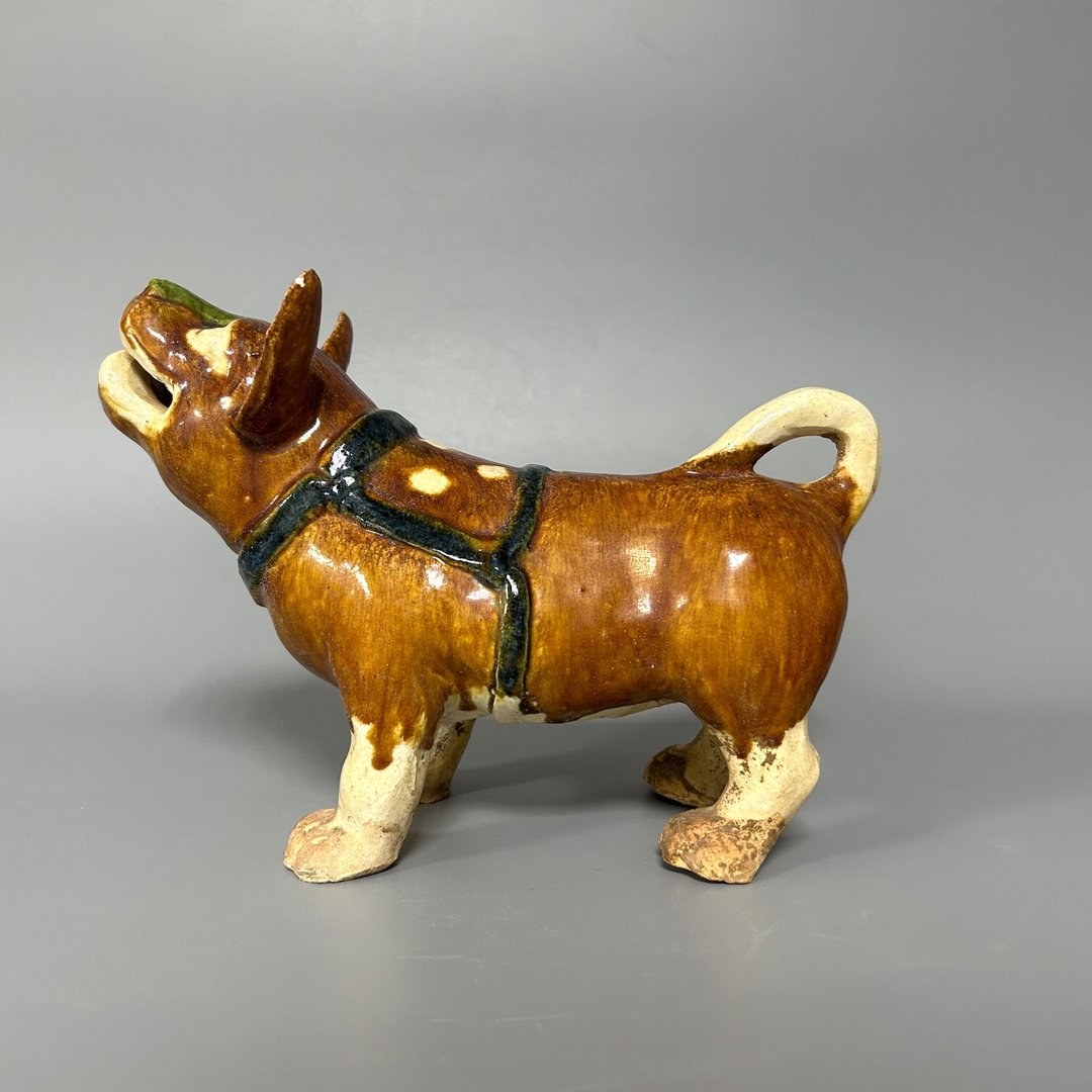 唐三彩犬俑 - 摆饰 - 陶 卡其色