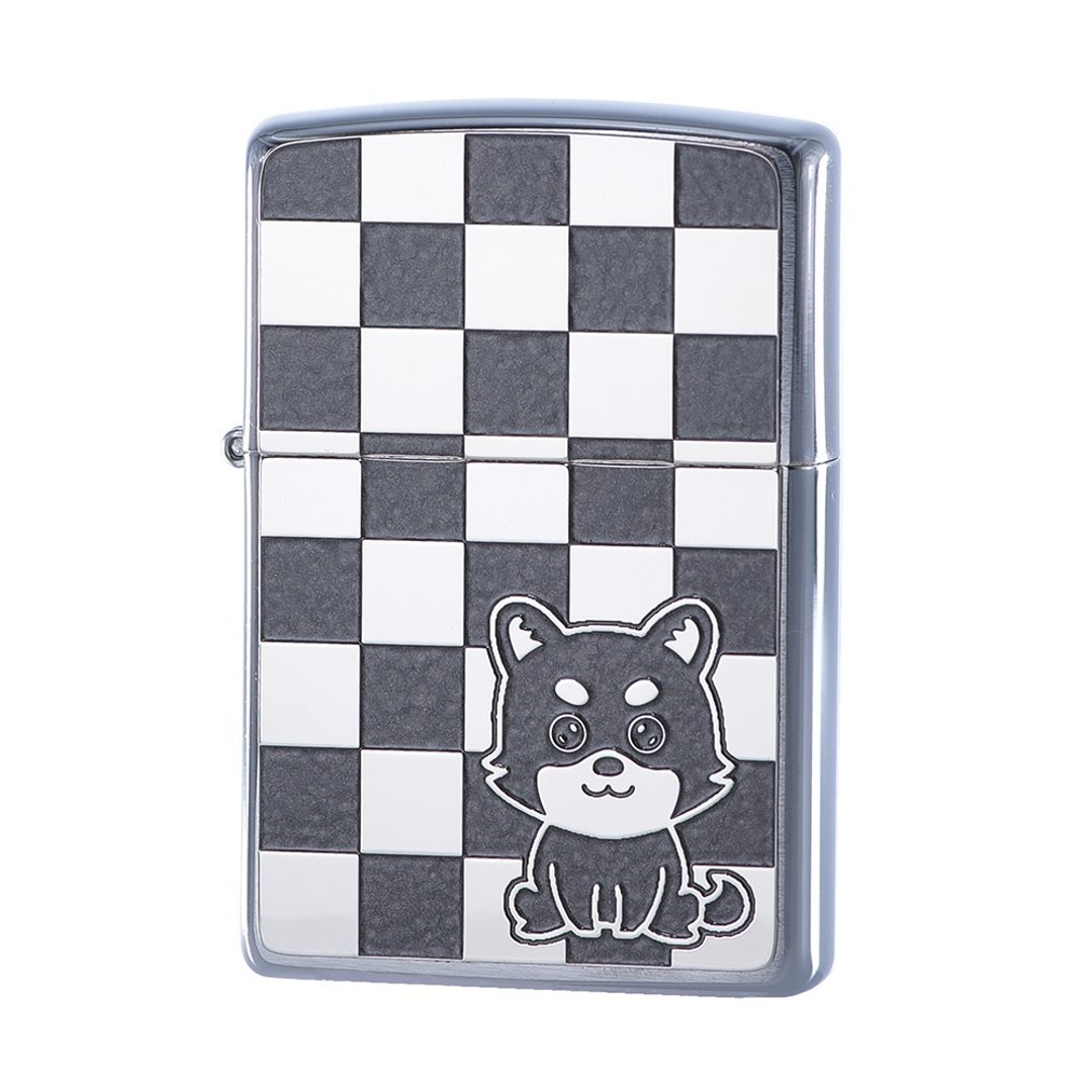 【ZIPPO官方旗舰店】 方格可爱柴犬防风打火机 ZA-4-72C - 其他 - 铜/黄铜 
