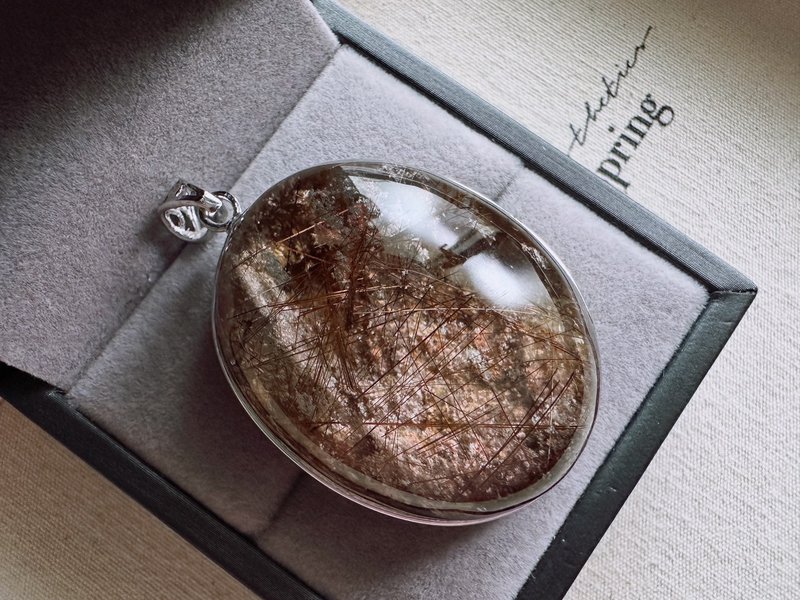 黄幽灵串铜发水晶吊坠 - 项链 - 水晶 