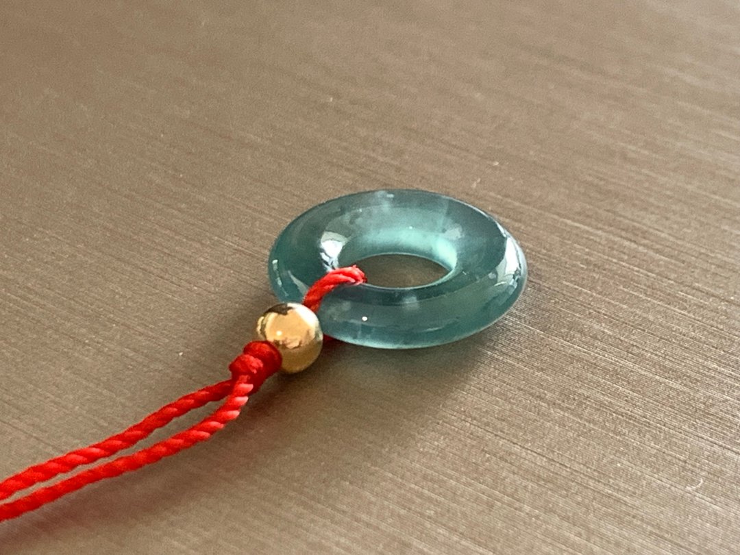 速出货~天然翡翠甜甜圈平安扣~冰种蓝水翡翠~满月礼 - 满月礼盒 - 玉石 多色
