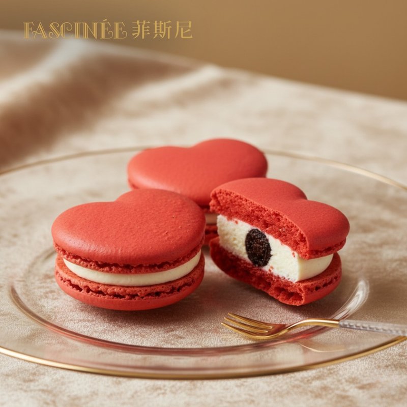 红丝绒 马卡龙 - 蛋糕/甜点 - 新鲜食材 红色