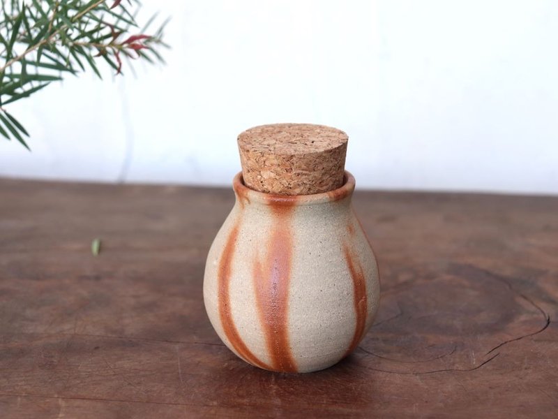 备前烧调味品容器 (Hidaski) ta-044 - 调味罐/酱料瓶 - 陶 咖啡色