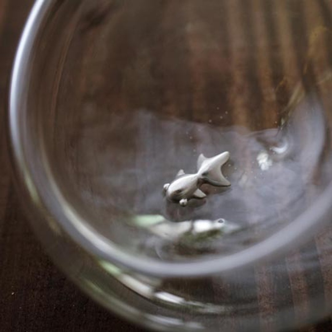 金鱼纯银手工项链 - 项链 - 纯银 银色