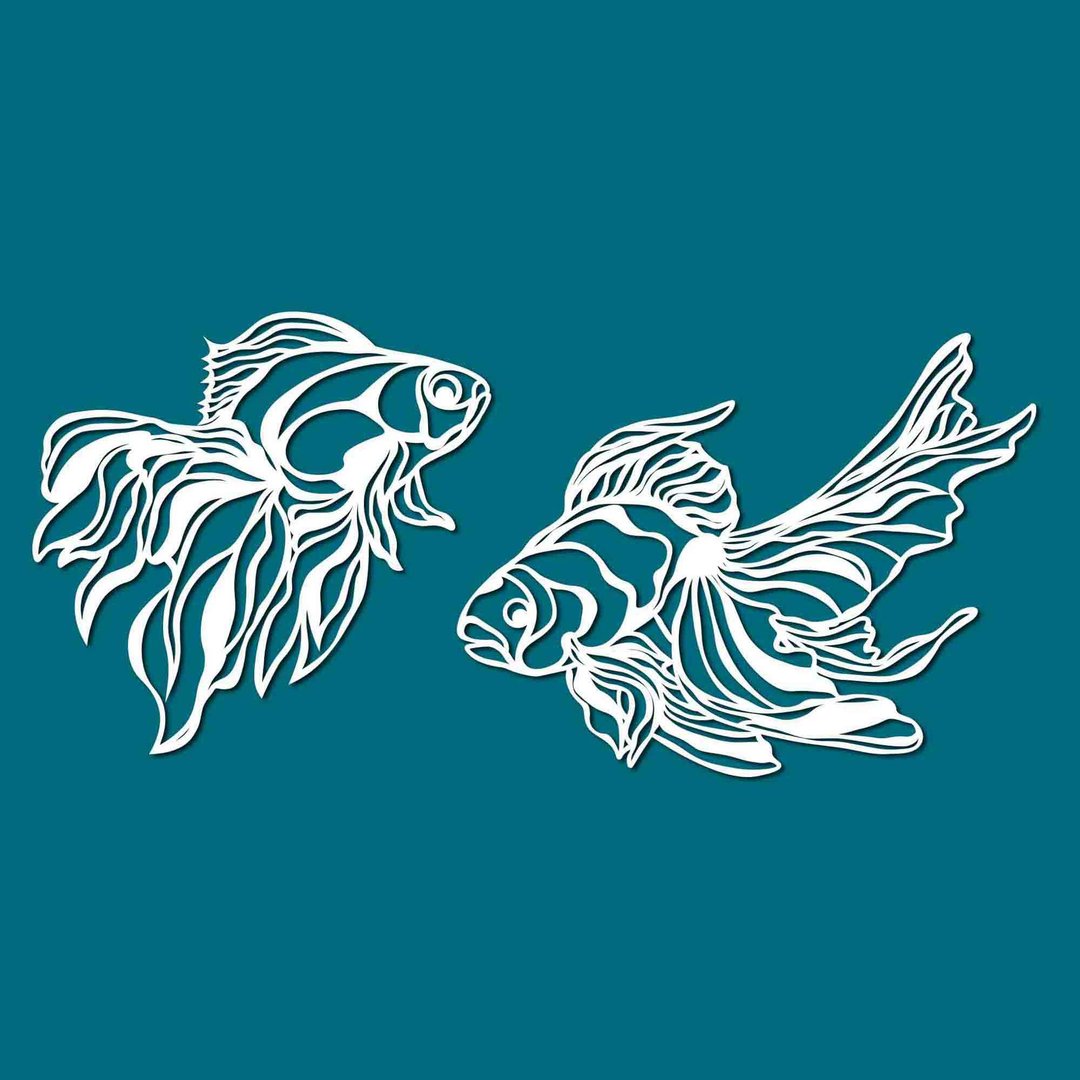 Fish svg, fish eps, fish png, fish cut file, fish cricut, goldfish svg, fish svg - 图文模板设计 - 其他材质 
