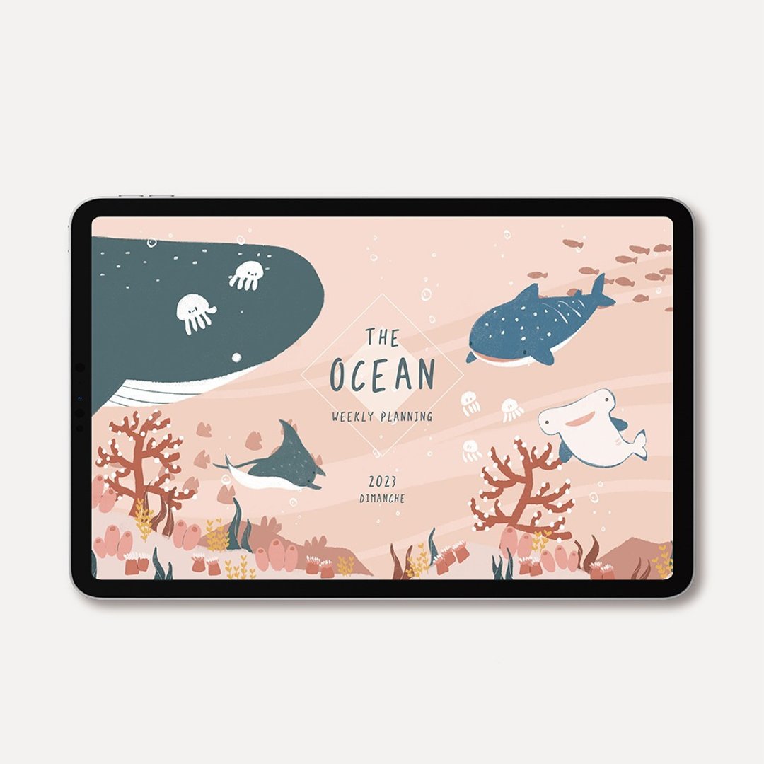迪梦奇 【电子手帐】2023 The Ocean 时效电子手帐 粉海 - 电子手帐及素材 - 其他材质 