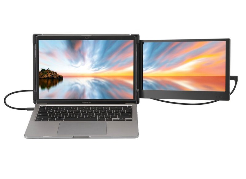 OFIYAA 双屏笔记本便携式显示器-笔记本的第二个屏幕-延伸屏幕 - 电脑配件 - 其他金属 银色