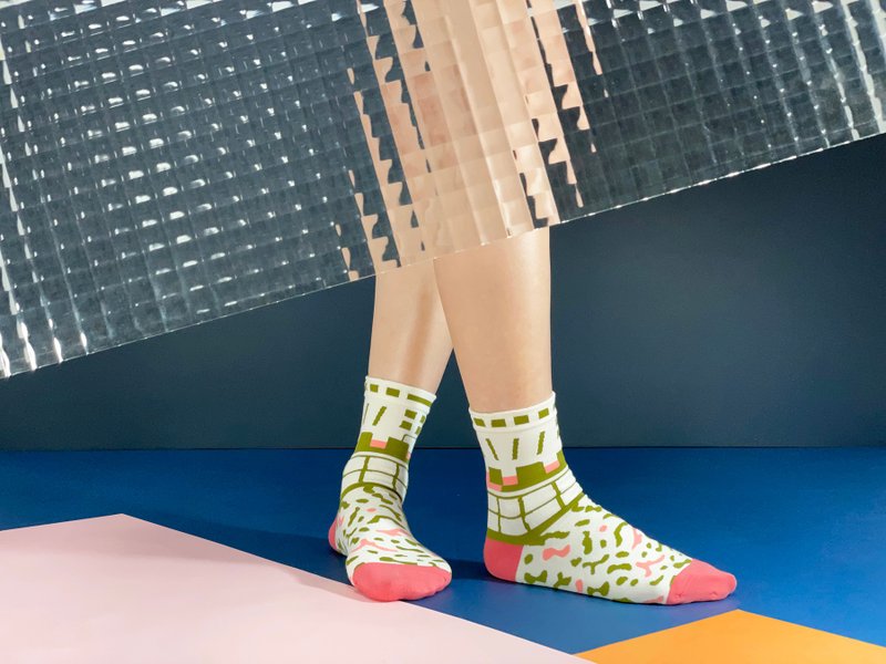 邮包 棉质中筒袜 - 袜子 - 白 - 袜子 - 棉．麻 白色