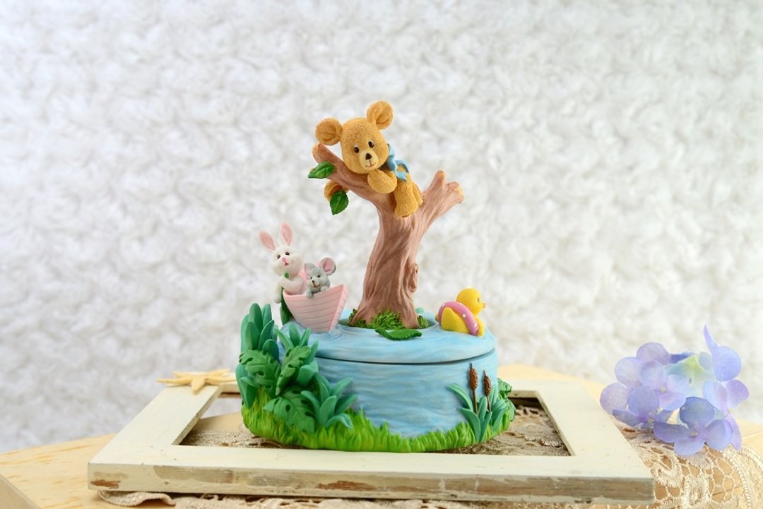 小动物的希望 音乐盒 生日圣诞交换弥月礼物神隐少女熊小鸭兔老鼠 - 摆饰 - 其他材质 