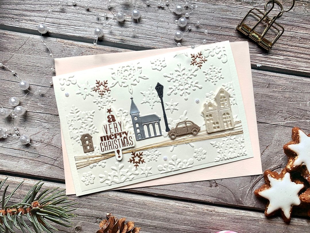 圣诞卡片Christmas Card_玫瑰金圣诞树 - 卡片/明信片 - 纸 白色