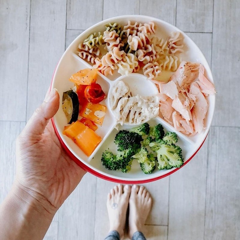 【赠品牌方巾】OXO tot 好吸力分隔餐盘 / 共4色 - 儿童餐具/餐盘 - 塑料 蓝色