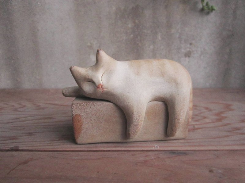 猫咪充电站(右) - 玩偶/公仔 - 陶 卡其色