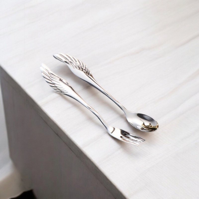 GELLIS 爱神JUPITER  翅。翼 叉匙圣诞礼盒组 - 餐刀/叉/匙组合 - 不锈钢 银色