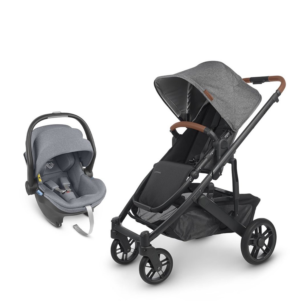 台湾宅配【UPPAbaby】【推车提篮组合】CRUZ V2黑灰色+蓝灰色提蓝 - 婴儿车/手推车 - 其他材质 灰色