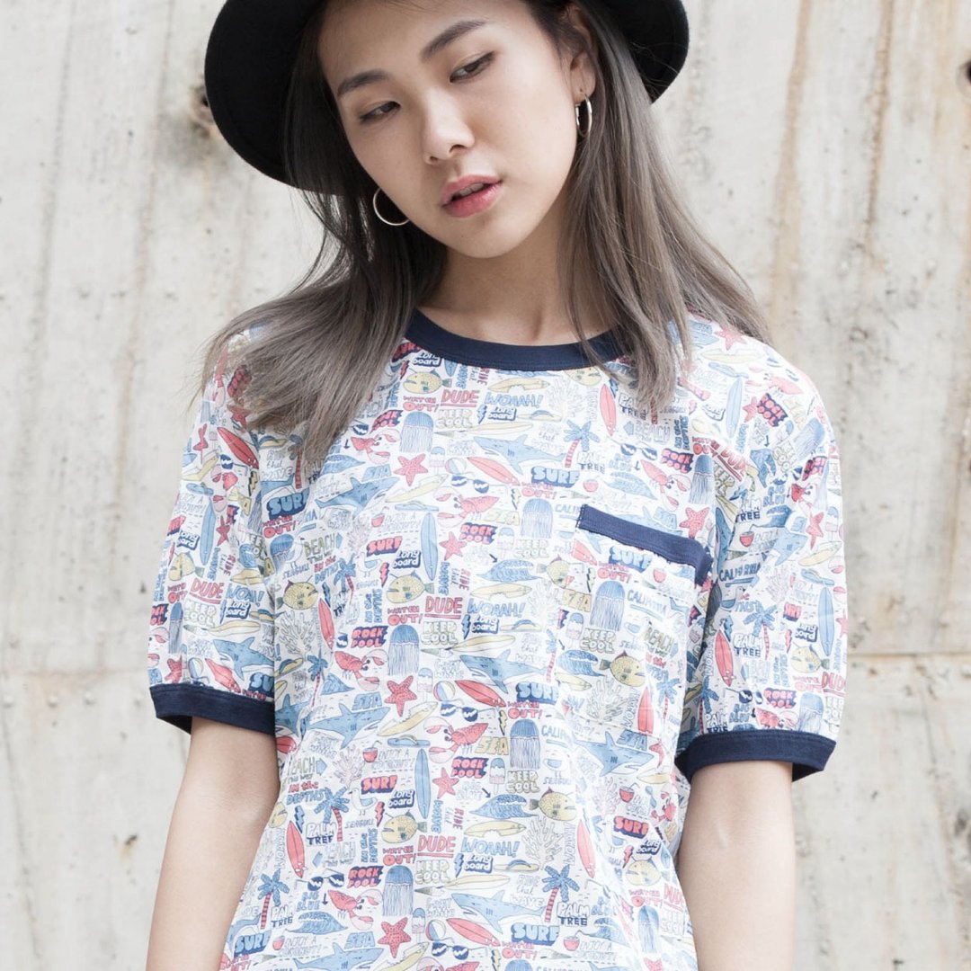 Made In Tokyo - marineland Tee (日本制) - 女装 T 恤 - 棉 多色