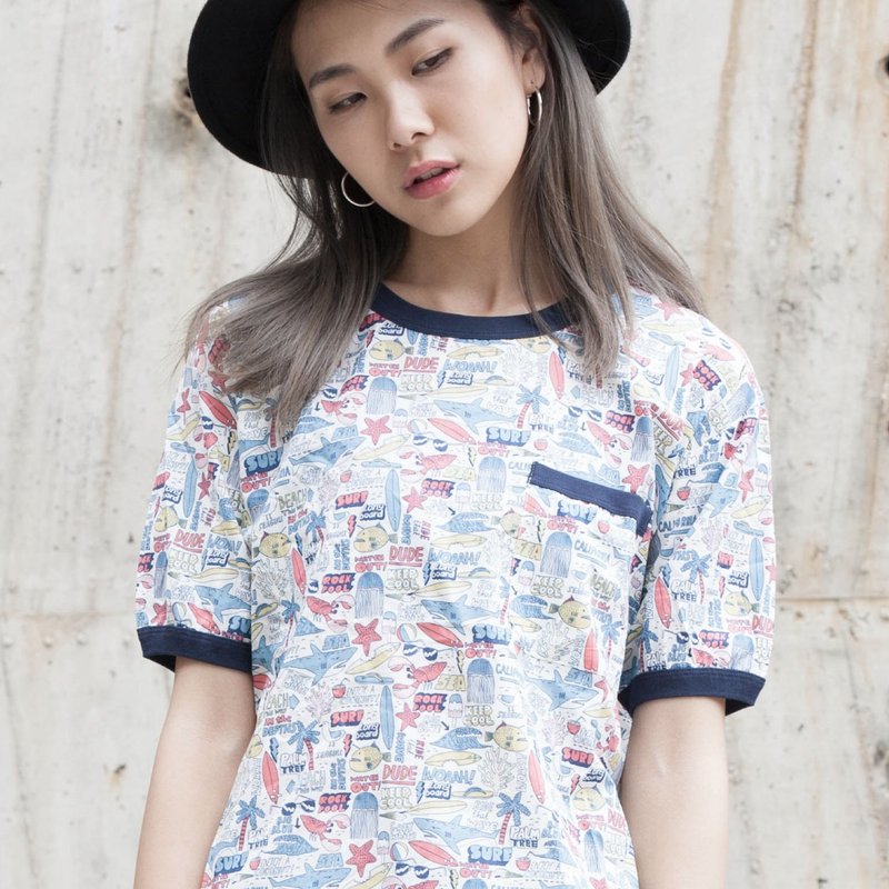 Made In Tokyo - marineland Tee (日本制) - 女装 T 恤 - 棉．麻 多色