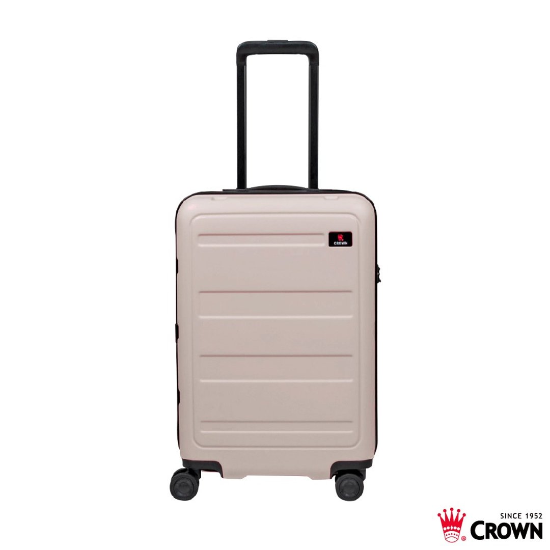 【CROWN】防盗拉链 21寸 登机箱  灰白雾面 - 行李箱/行李箱保护套 - 塑料 灰色