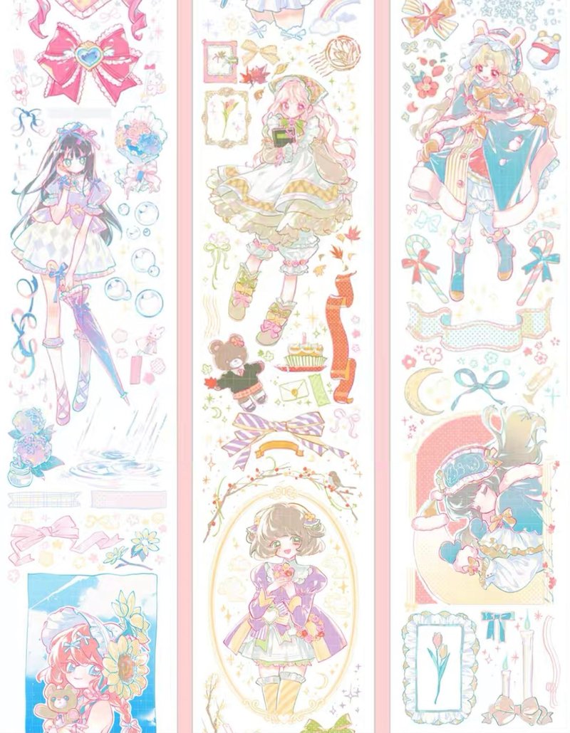 mayu mayu PET 纸胶带 贝壳光 - 贴纸 - 其他材质 多色