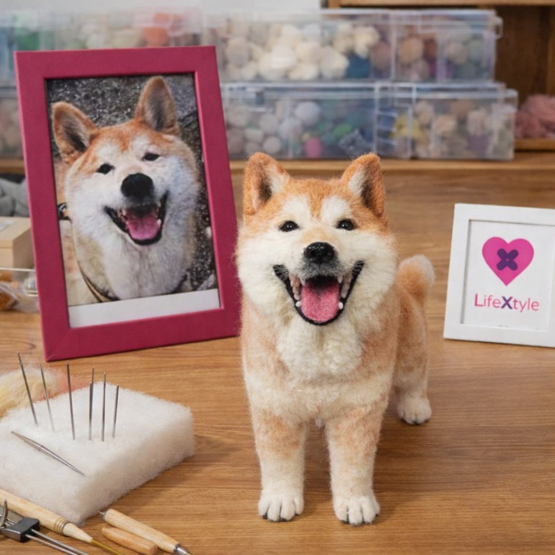 柴犬 狗狗羊毛毡宠物肖像 定制毛孩生日礼物 - 订制抱枕/饰品 - 羊毛 多色
