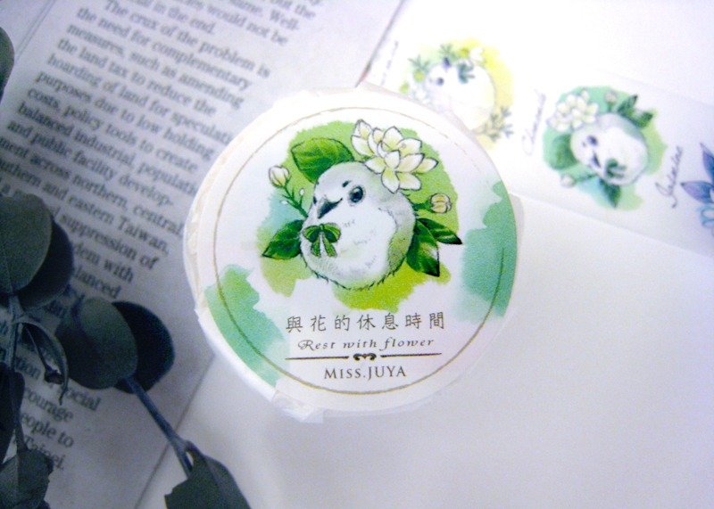 《与花的休息时间》纸胶带 - 纸胶带 - 纸 多色