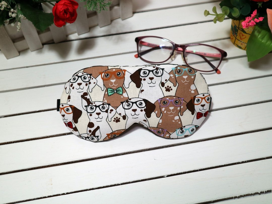 眼镜狗  可调式 睡眠眼罩  sleep mask - 眼罩 - 棉 多色