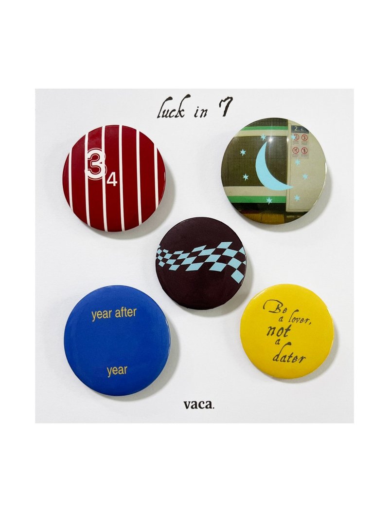 LUCKY IN 34 PIN BADGE SET - STRIPE VER - 徽章/别针 - 其他材质 多色