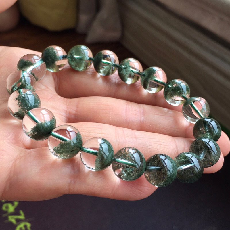 绿幽灵聚宝盆手链 最美半盆 晶体通透 事业石 招财旺事业 - 手链/手环 - 水晶 