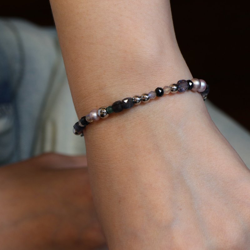 稳定回应 堇青石珍珠 能量手环 - 手链/手环 - 水晶 多色
