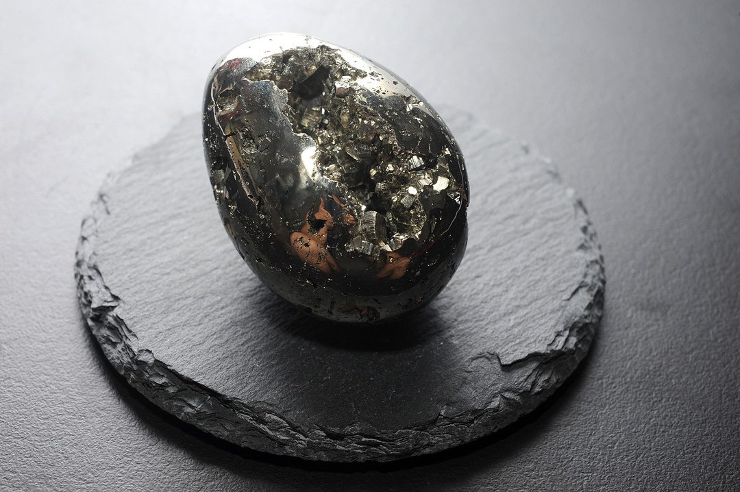 黄铁矿金鸡蛋原矿 水晶 灵修 招财 破煞 防小人1 - 摆饰 - 贵金属 