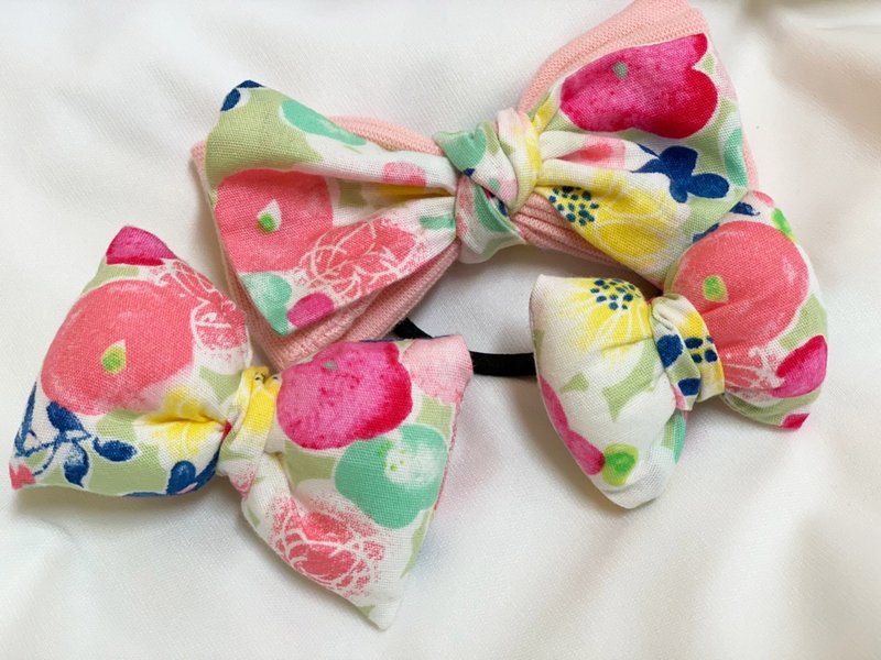 Hanju's羊毛儿。花花世界 蝴蝶结 发饰 发夹 儿童发饰 发圈 - 婴儿饰品 - 棉．麻 多色