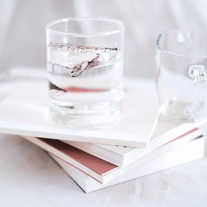 游在杯子里的鲸 透明玻璃马克杯 - 玻璃杯 - 玻璃 透明