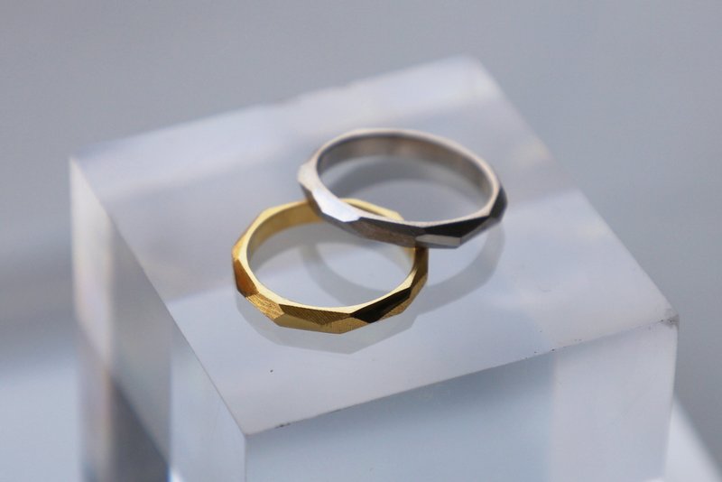 Facet ring - 戒指 - 纯银 