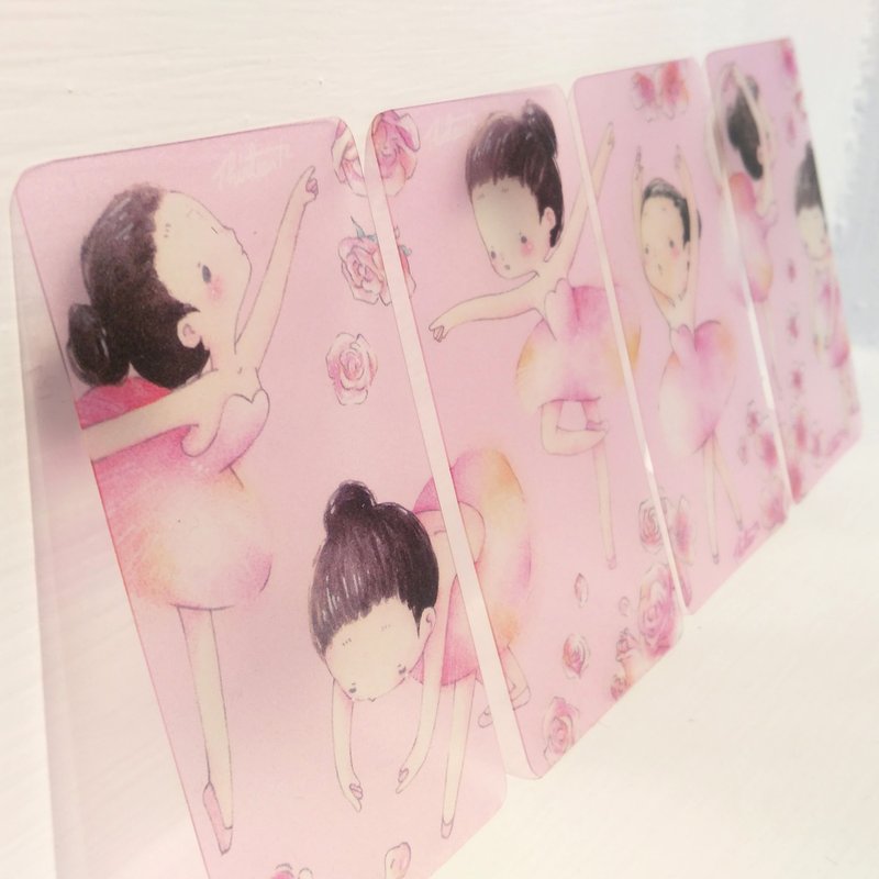 {139}芭蕾女孩，纸胶带分装片 //4张// - 其他 - 塑料 粉红色