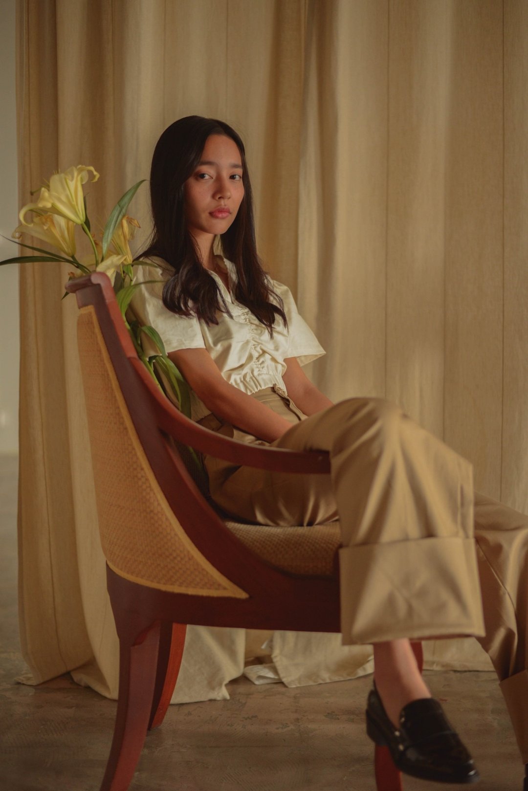 Highestjump marine pants (Beige) - 女装长裤 - 棉 