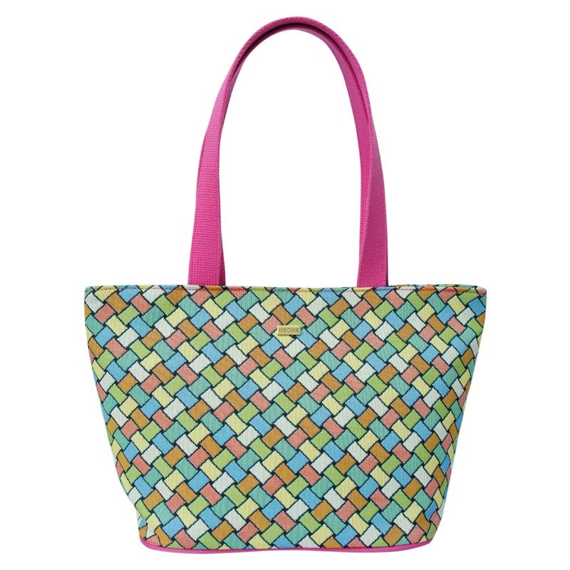 肩背托特包 防泼水 平织缇花 缤纷经纬交织 - 侧背包/斜挎包 - 其他材质 多色