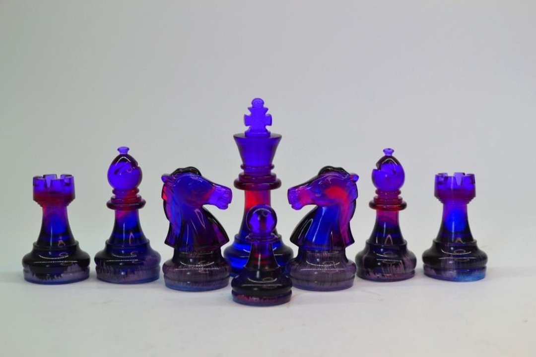 定制化棋子|特大号尺寸 7 厘米（2.75 寸）|不同的板尺寸 - 桌游/玩具 - 树脂 紫色
