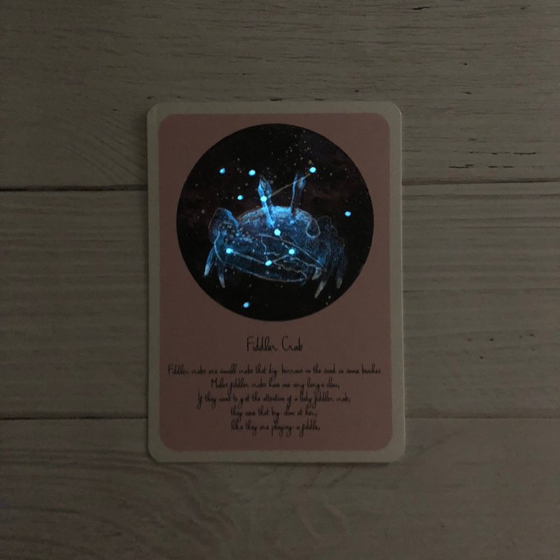 招潮蟹 星空明信片 (萤光) - 卡片/明信片 - 纸 
