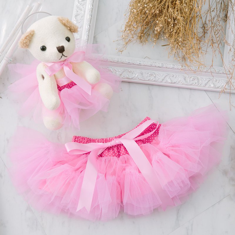 新生儿及周岁 质感送礼首选 Newborn-LITE 轻巧款澎澎裙-棉花桃粉(含头饰) 包含礼盒包装 提袋 烫银小卡片 - 童装裙 - 聚酯纤维 粉红色