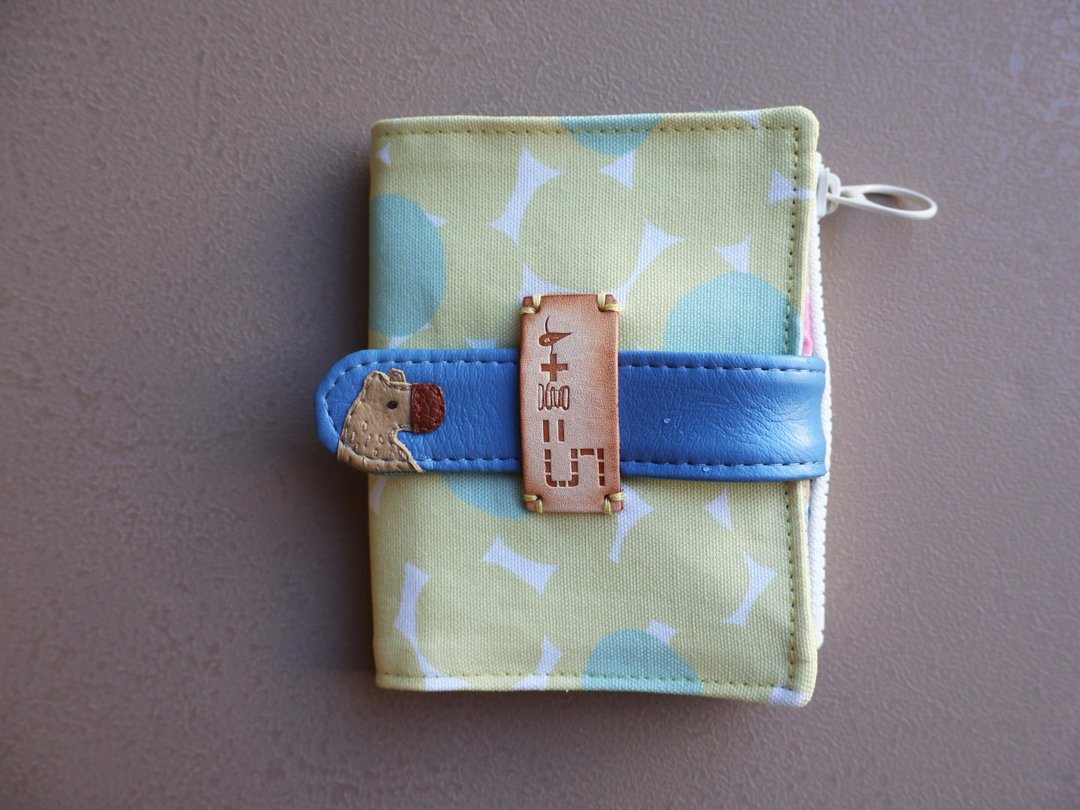 【fabric wallet】 回眸一笑 布短夹/中短夹 - 皮夹/钱包 - 棉 黄色