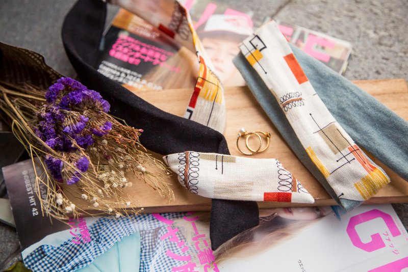 抽象派 / 几何 白 / 软铁丝 铁丝 发带 发箍 - 发带/发箍 - 棉．麻 