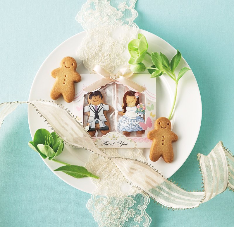 2025婚礼推荐婚礼祝福人形造型饼干 Itsumademo yoroshi cookie - 零食/点心 - 塑料 多色
