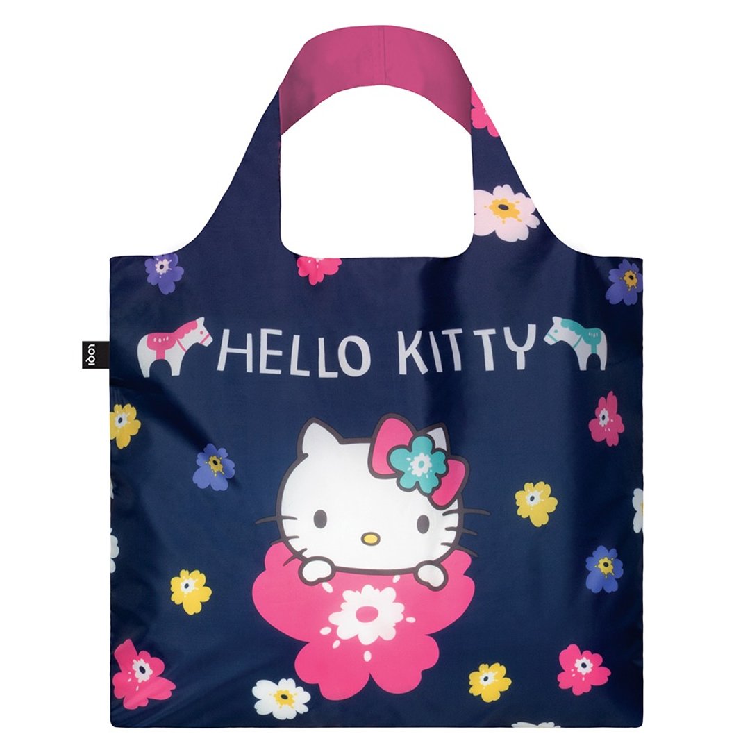 LOQI 购物袋-三丽鸥授权 (Hello Kitty 北欧深蓝 KT11) - 侧背包/斜挎包 - 聚酯纤维 多色