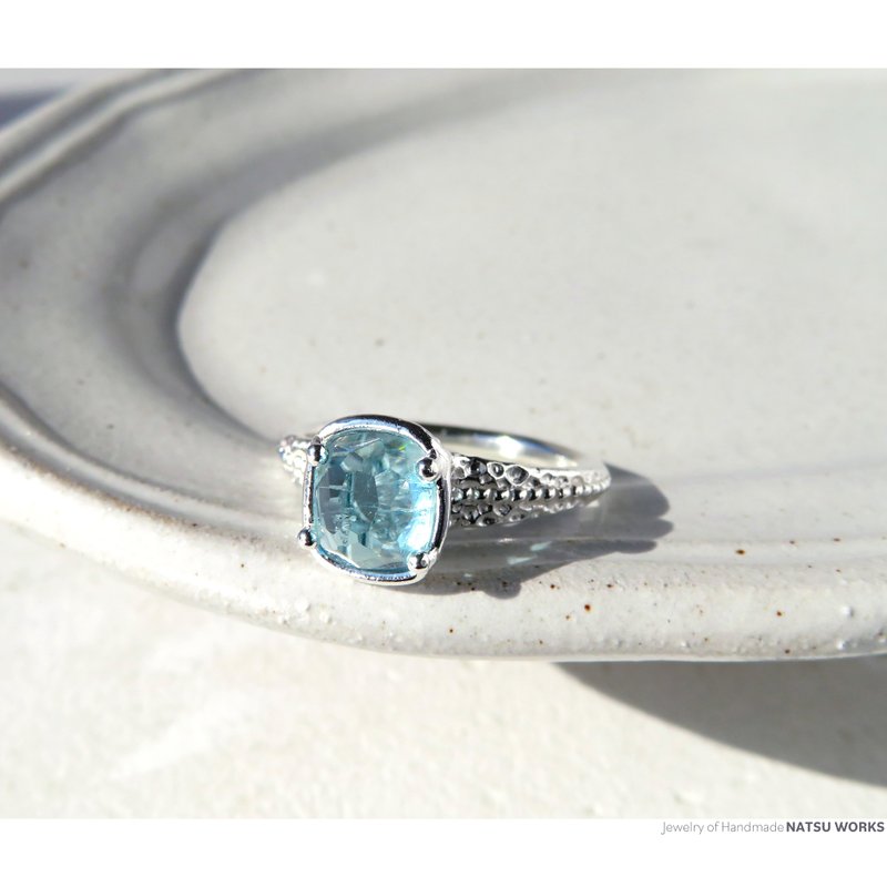 蓝色碧玺戒指 / Blue Tourmaline Ring 217 - 戒指 - 宝石 蓝色