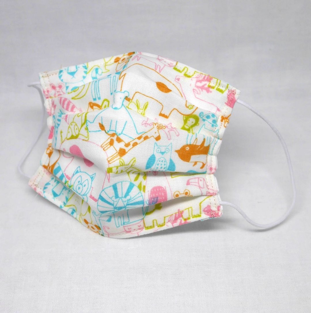 Japanese Handmade gauze mask / colorful animals - 口罩 - 棉 多色