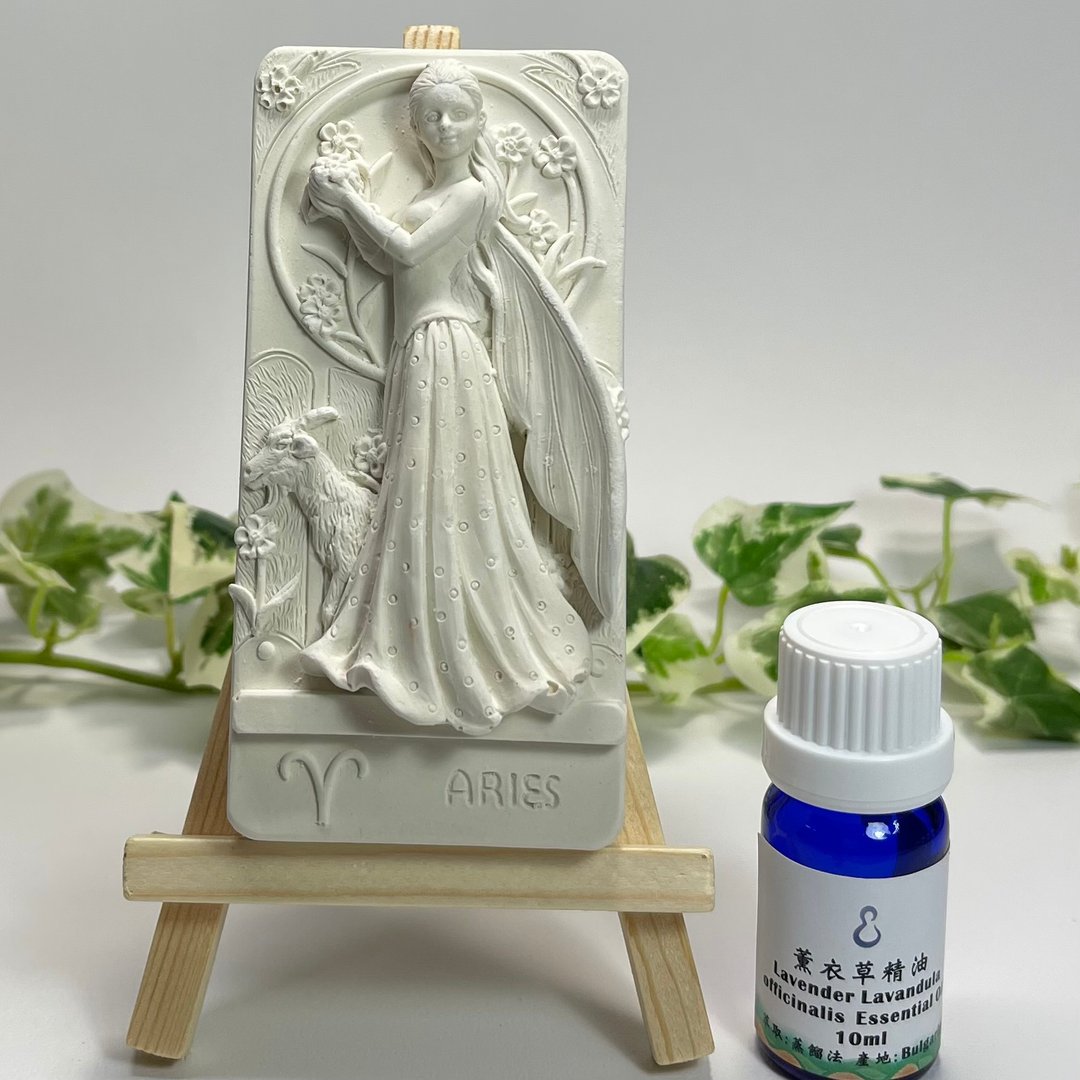 12星座 花仙子扩香摆饰 牡羊座 香氛摆件 附木架 - 香薰/精油/线香 - 其他材质 白色
