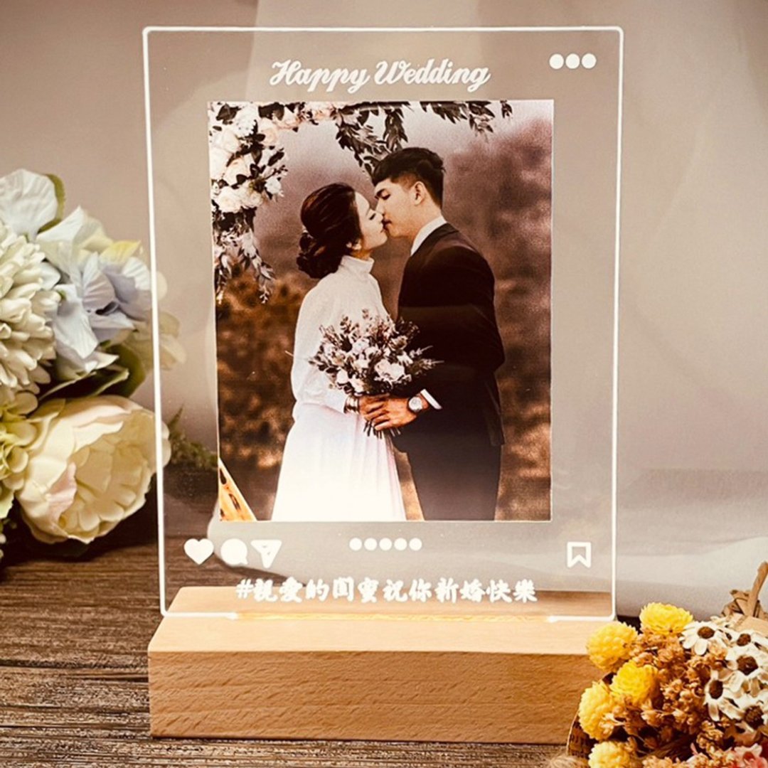 【M.U工坊】订制夜灯/照片夜灯/压克力夜灯/婚礼礼物/闺蜜礼物 - 灯具/灯饰 - 其他材质 