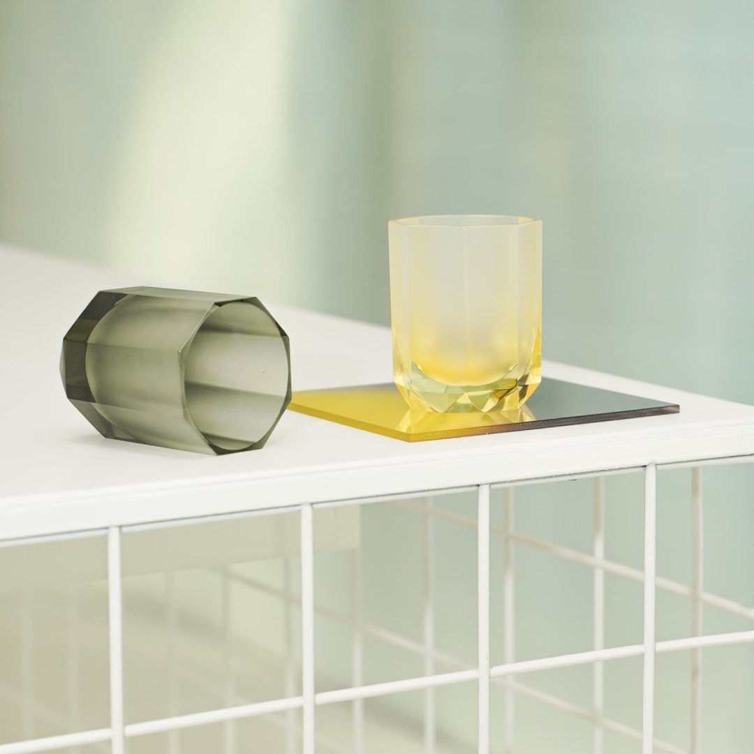 Let's talk glass | 月影对杯 - 酒杯/酒器 - 玻璃 黄色