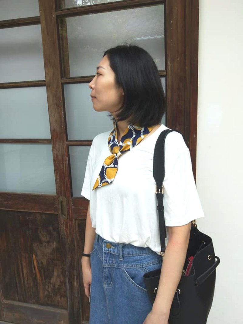 一秒小领巾(发带)-圆想 - 丝巾 - 棉．麻 多色