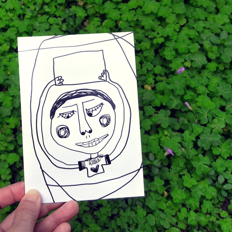 告白 涂鸦明信片 母亲节卡 七夕情人告白卡 感谢卡 万用酷卡 - 卡片/明信片 - 纸 白色