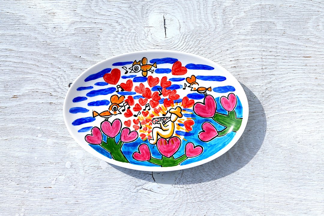We are not alone Oval Plate Outlet - 盘子/餐盘/盘架 - 瓷 多色