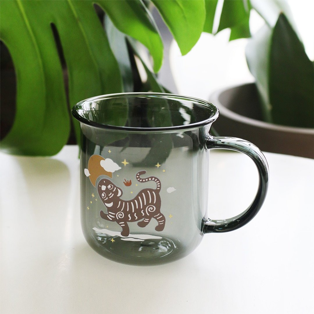 国立台湾博物馆 X 好玻GOODGLAS-日夜守护黄虎杯/夜虎 - 玻璃杯 - 玻璃 透明